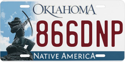 OK license plate 866DNP
