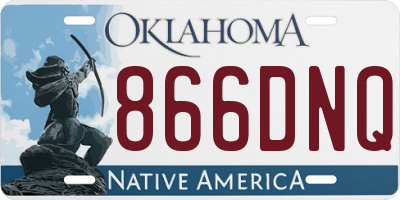 OK license plate 866DNQ