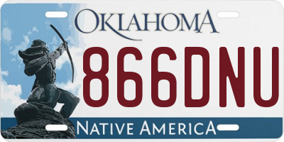OK license plate 866DNU