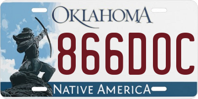 OK license plate 866DOC