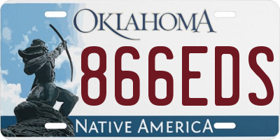 OK license plate 866EDS