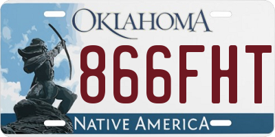 OK license plate 866FHT
