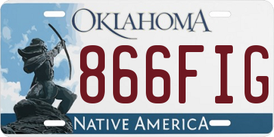 OK license plate 866FIG