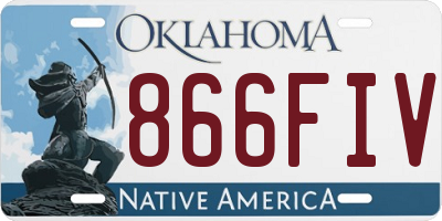 OK license plate 866FIV