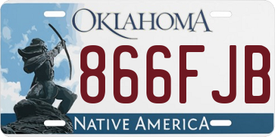 OK license plate 866FJB