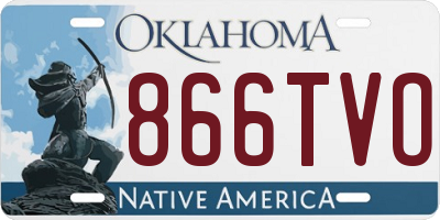 OK license plate 866TVO