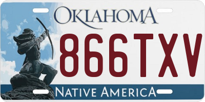 OK license plate 866TXV