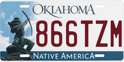 OK license plate 866TZM
