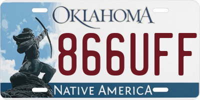 OK license plate 866UFF