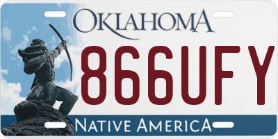 OK license plate 866UFY