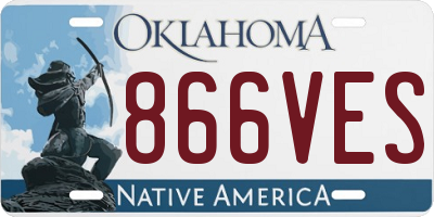 OK license plate 866VES