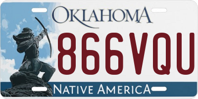 OK license plate 866VQU