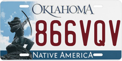 OK license plate 866VQV