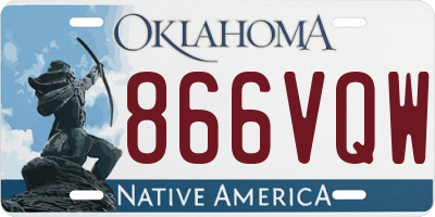 OK license plate 866VQW
