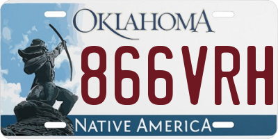 OK license plate 866VRH