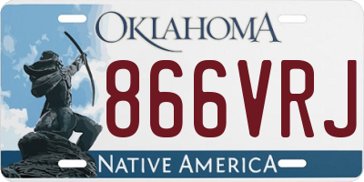 OK license plate 866VRJ