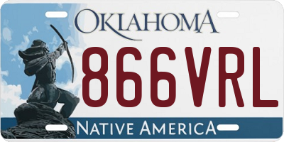 OK license plate 866VRL