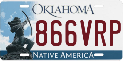 OK license plate 866VRP