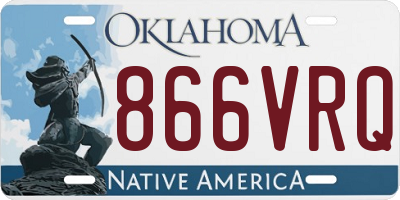 OK license plate 866VRQ