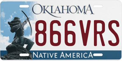 OK license plate 866VRS