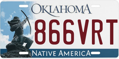 OK license plate 866VRT