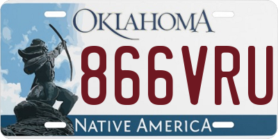 OK license plate 866VRU