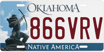 OK license plate 866VRV