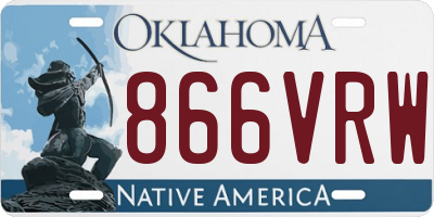 OK license plate 866VRW