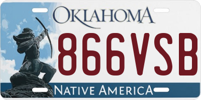 OK license plate 866VSB