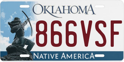 OK license plate 866VSF