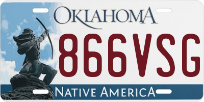 OK license plate 866VSG