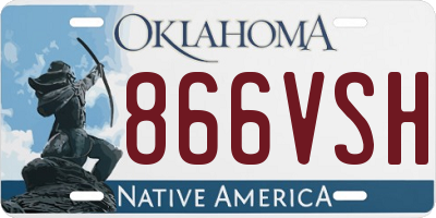 OK license plate 866VSH