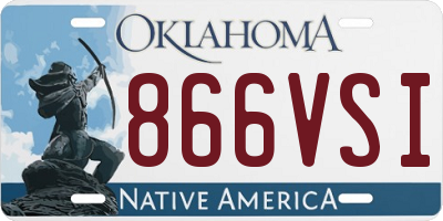 OK license plate 866VSI