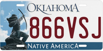 OK license plate 866VSJ
