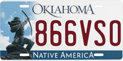 OK license plate 866VSO
