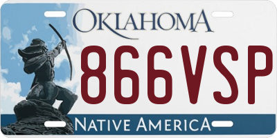 OK license plate 866VSP