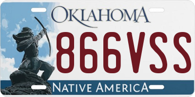 OK license plate 866VSS