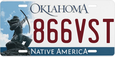 OK license plate 866VST