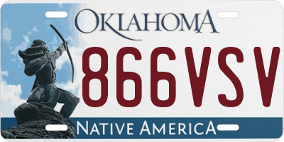 OK license plate 866VSV