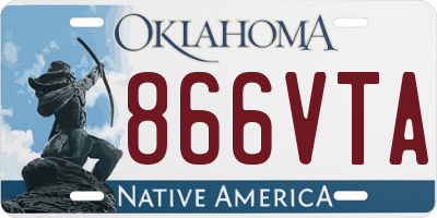 OK license plate 866VTA