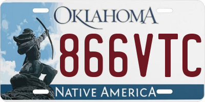 OK license plate 866VTC