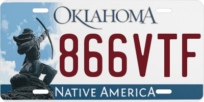 OK license plate 866VTF