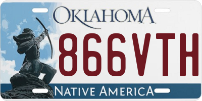 OK license plate 866VTH