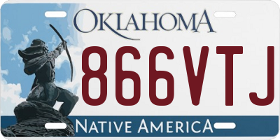 OK license plate 866VTJ