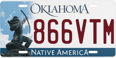 OK license plate 866VTM