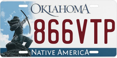 OK license plate 866VTP