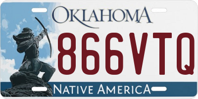 OK license plate 866VTQ