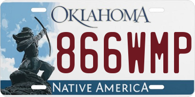 OK license plate 866WMP