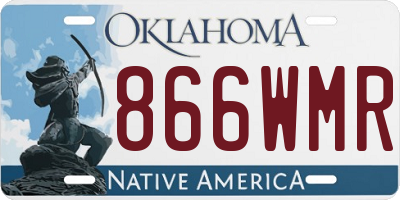 OK license plate 866WMR