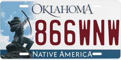 OK license plate 866WNW